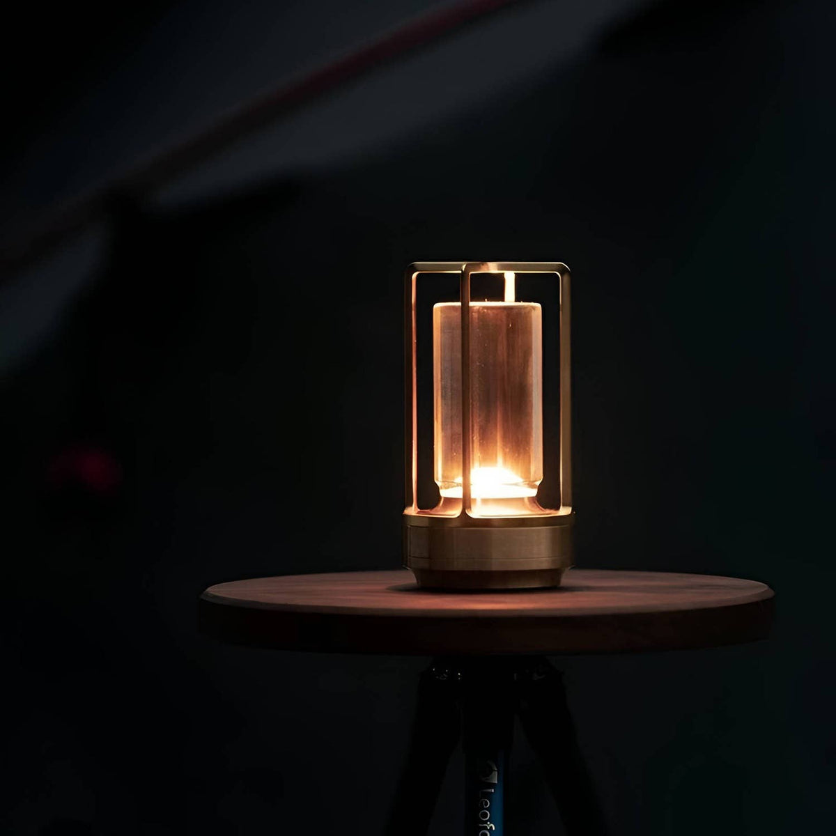 Cordless LED Table Lamp Lantern (in Gold)