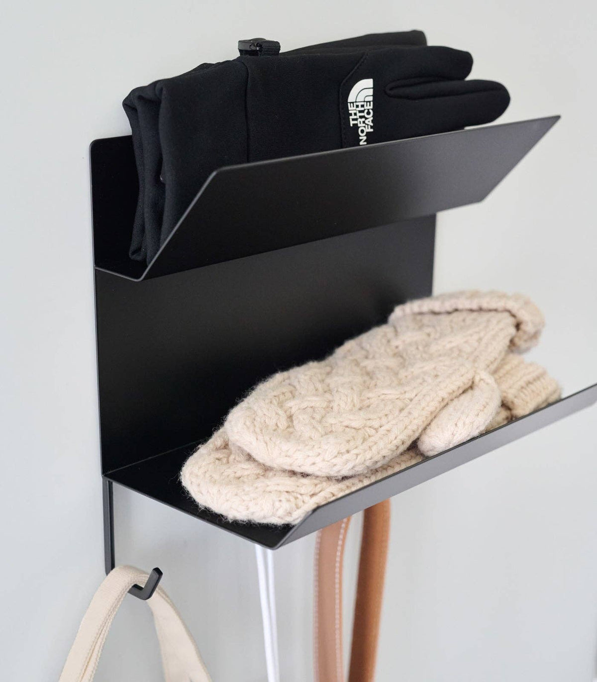 Magnetic Steel Entryway Organizer - Matte Black