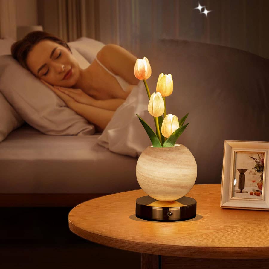 Stepless Dimmable Tulip Table Lamp