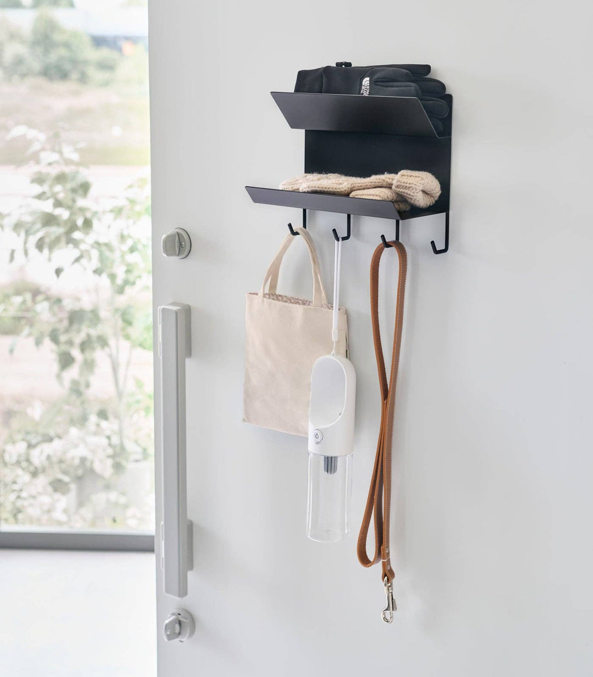 Magnetic Steel Entryway Organizer - Matte Black