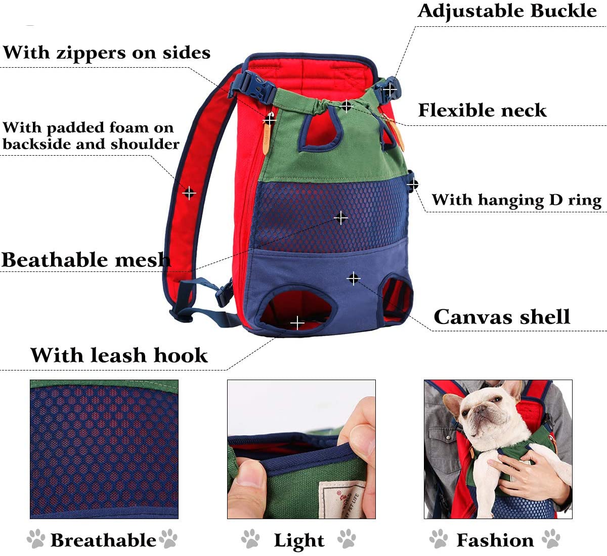 Vented Front-Facing Pet Carrier Backpack