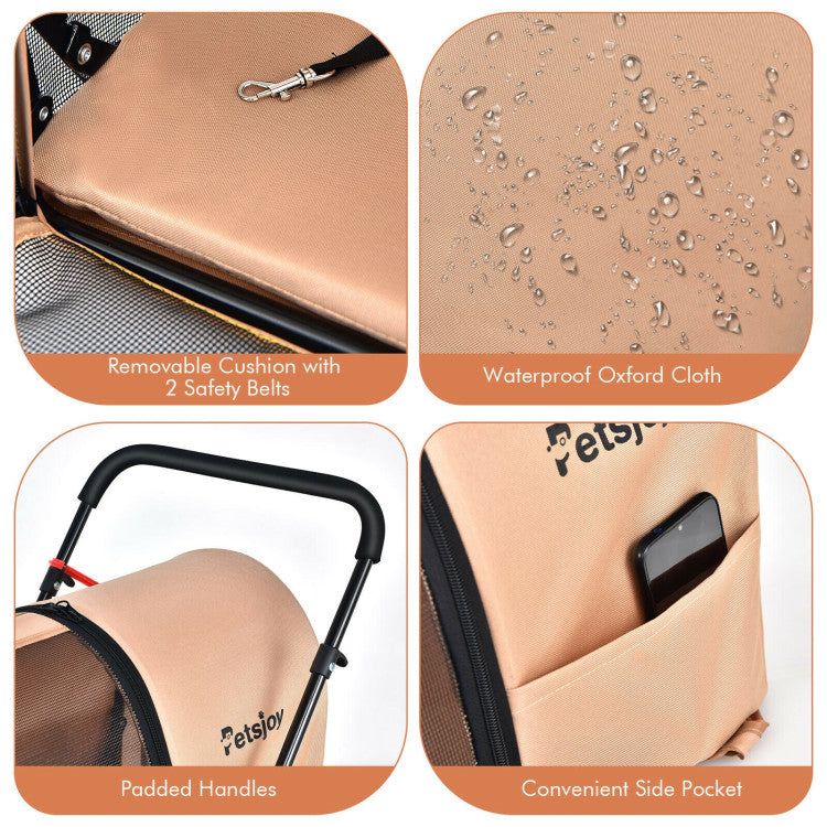 4-in-1 Multifunctional Double Pet Stroller