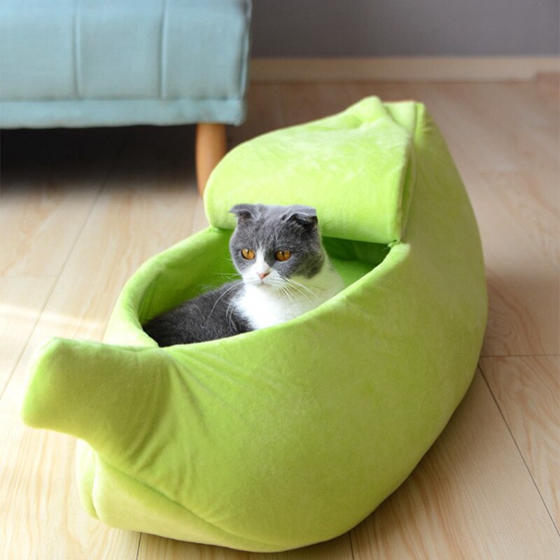 Cozy Peel-Back Banana Pet Bed