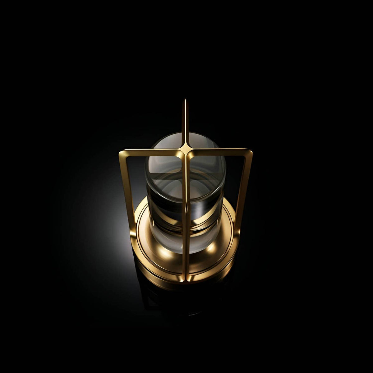 Cordless LED Table Lamp Lantern (in Gold)