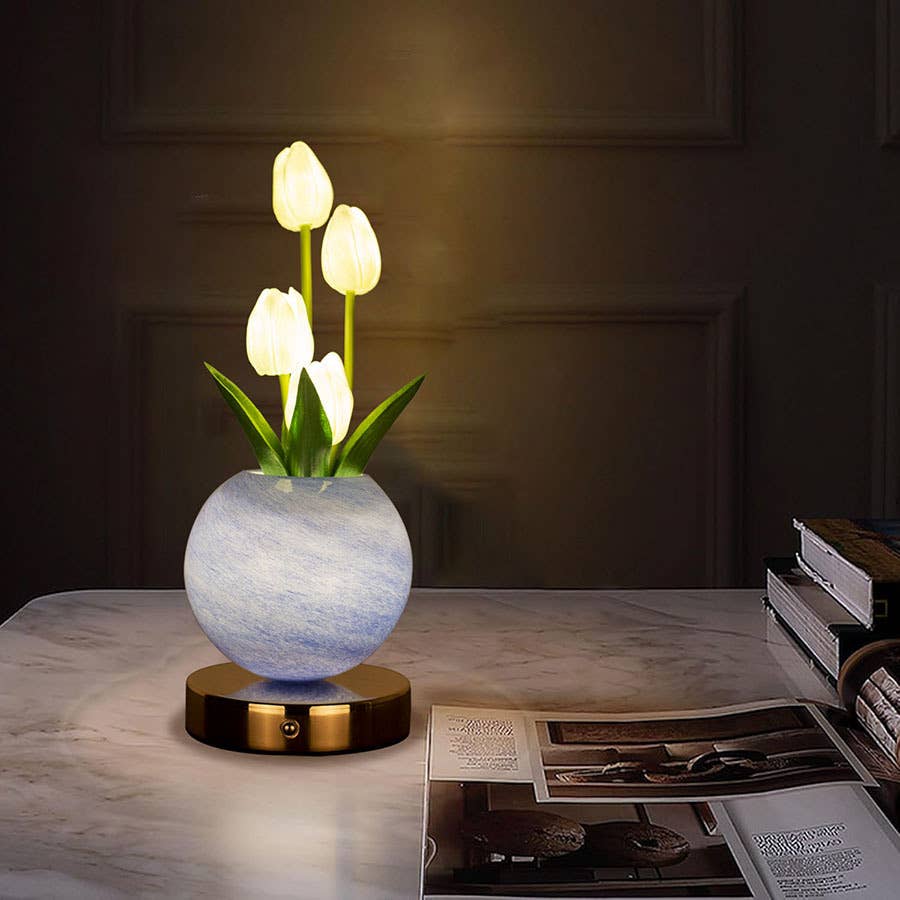 Stepless Dimmable Tulip Table Lamp