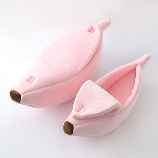Cozy Peel-Back Banana Pet Bed